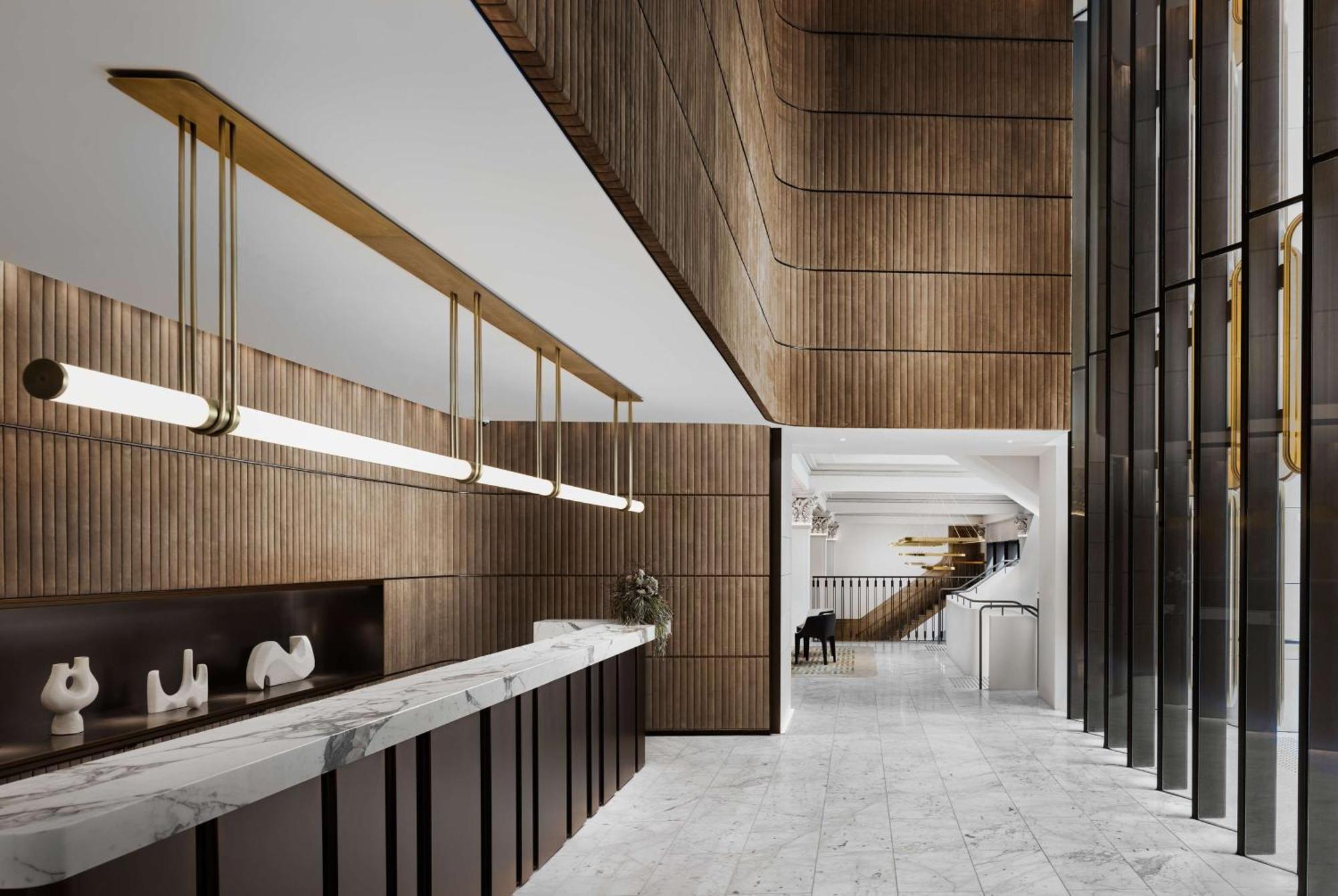 Hilton Melbourne Little Queen Street Bagian luar foto The interior of the new building